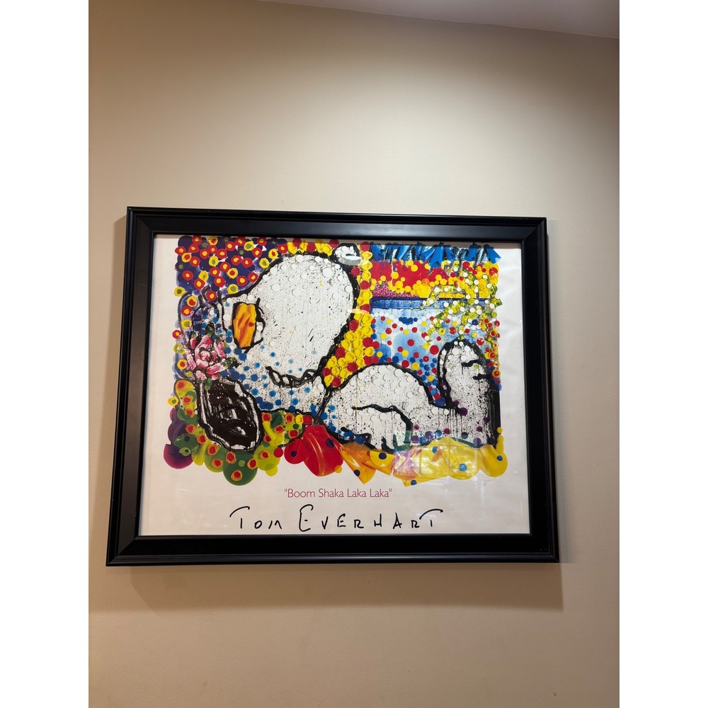 Tom Everhart Boom Shaka Laka Laka Snoopy Peanuts Framed Poster Print 25.5x31.5